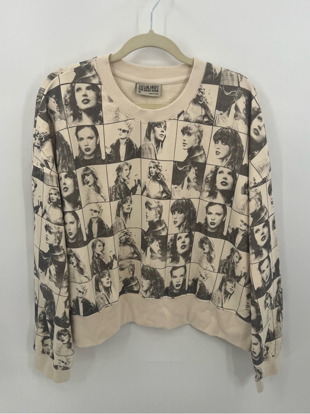 Taylor Swift Eras Tour cream & gray Photo Grid Sweatshirt